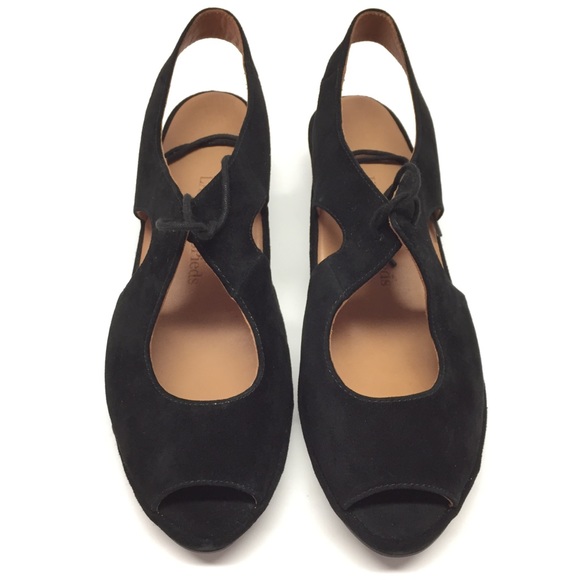 L'Amour Des Pieds 10 Brettany Black Suede Sandals - Picture 2 of 8